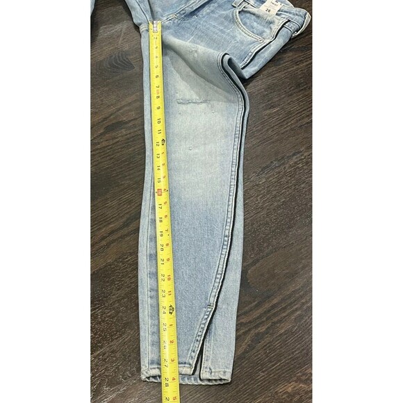 AMO Twist Jeans Women’s 26 Slim Fit Midrise Crop Ankle Piping Sweet Cheeks NWOT - Picture 10 of 10